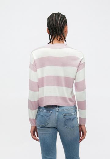 Пуловер в полоску