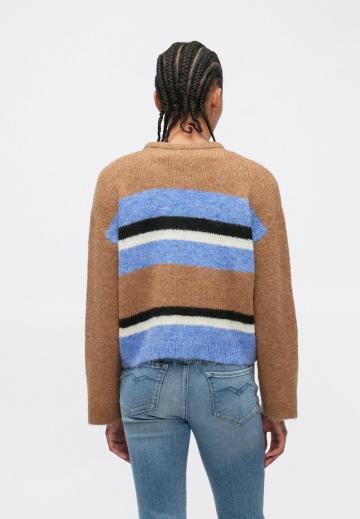 Пуловер в полоску