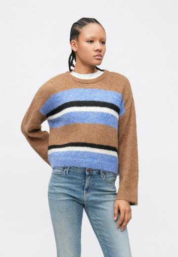 Пуловер в полоску