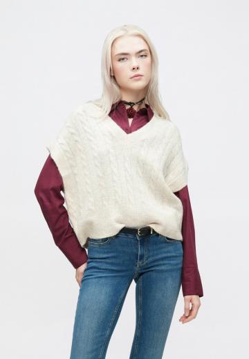 Пуловер с коротким рукавом