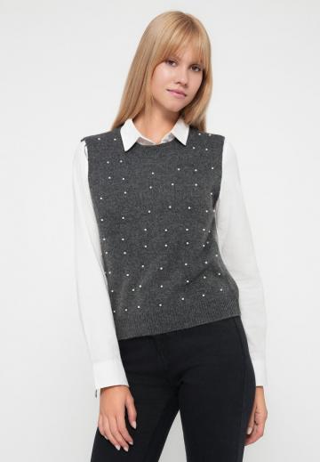 Пуловер без рукавов