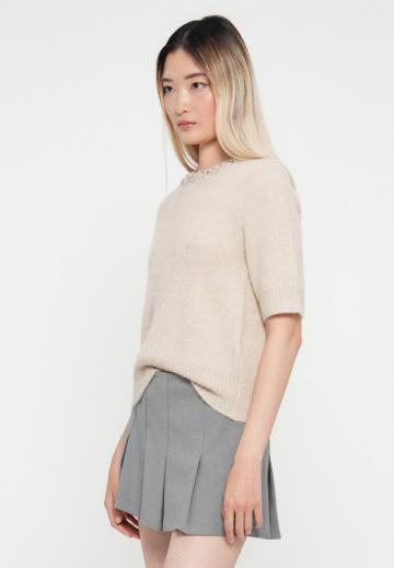 Пуловер с коротким рукавом