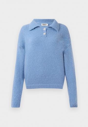 Пуловер с воротником поло