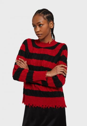 Пуловер в полоску