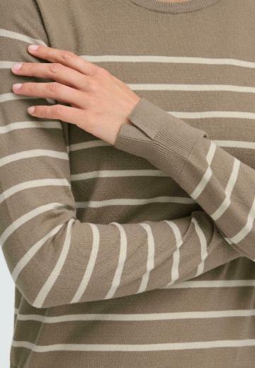 Пуловер в полоску