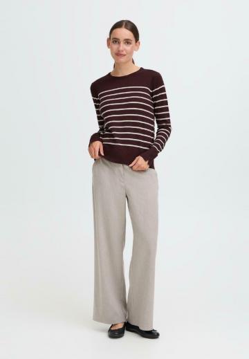 Пуловер в полоску