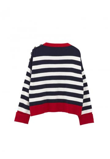 Пуловер в полоску