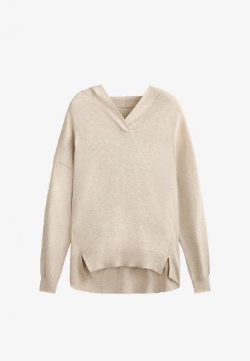 Пуловер с капюшоном