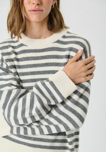 Пуловер в полоску