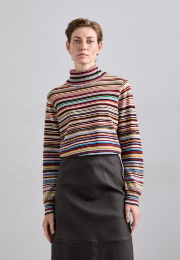 Пуловер в полоску