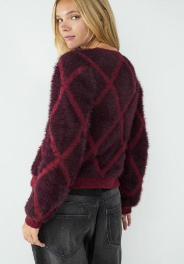 Жаккардовая вязаная кофта