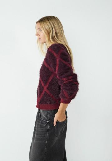 Жаккардовая вязаная кофта