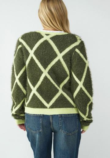 Жаккардовая вязаная кофта