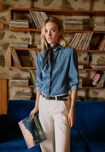 Джинсовая блузка