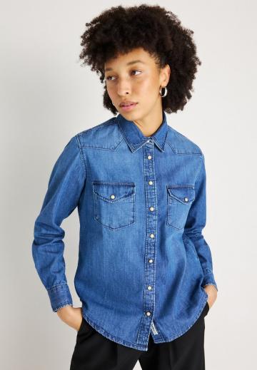 Джинсовая блузка