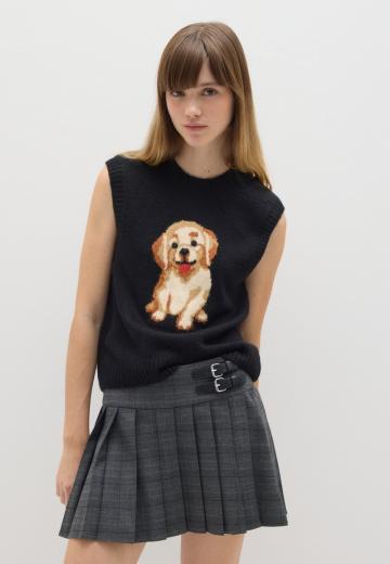 Пуловер без рукавов