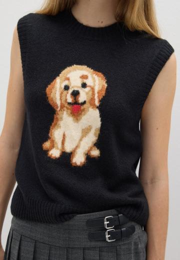 Пуловер без рукавов