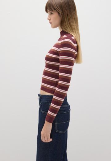 Пуловер в полоску