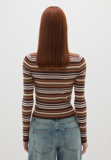 Пуловер в полоску