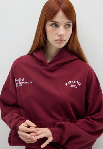 Пуловер с капюшоном