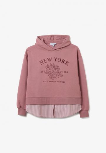 Пуловер с капюшоном