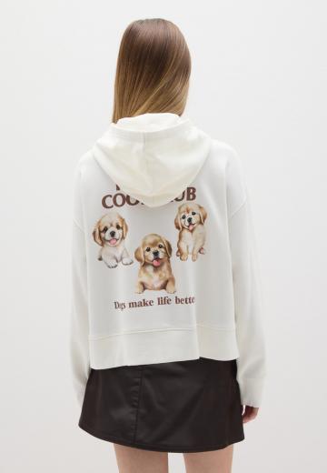 Пуловер с капюшоном