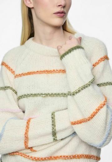 Пуловер в полоску