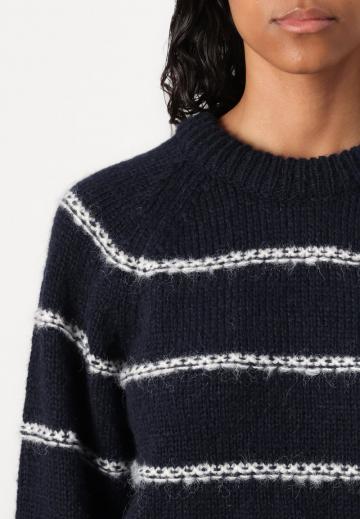 Пуловер в полоску