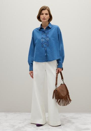 Джинсовая блузка