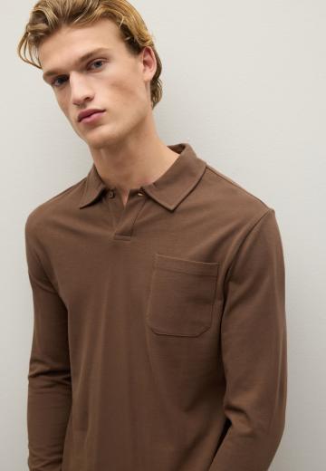 Поло с длинным рукавом