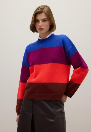Пуловер в полоску