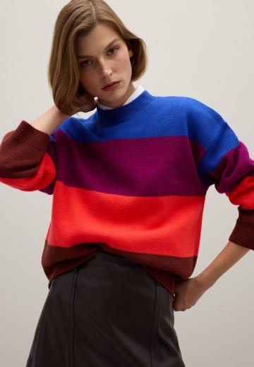 Пуловер в полоску