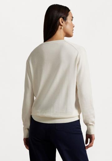 Пуловер с вырезом V