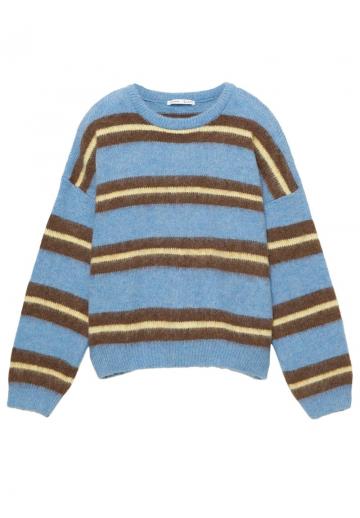 Пуловер в полоску