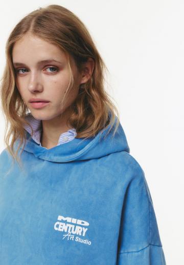 Пуловер с капюшоном