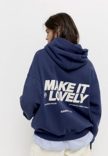 Пуловер с капюшоном