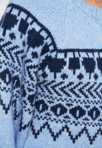 Жаккардовая вязаная кофта