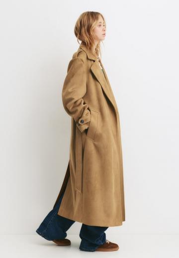 Пальто из искусственной кожи