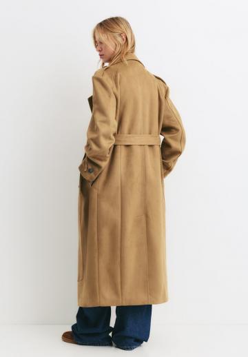 Пальто из искусственной кожи