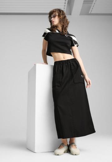 Юбка с накладными карманами