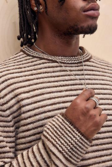 Пуловер в полоску