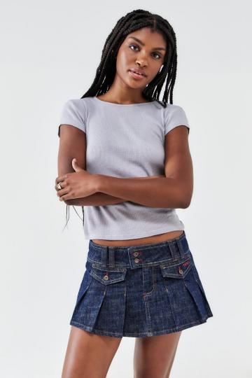 Юбка с накладными карманами