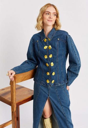 Джинсовая жилетка