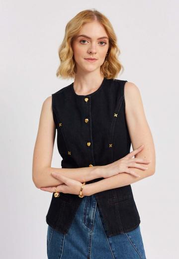 Джинсовая жилетка