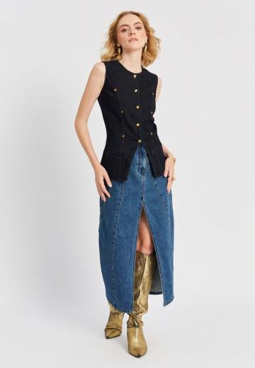 Джинсовая жилетка