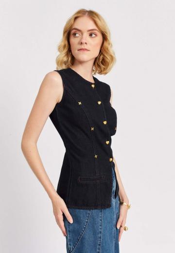 Джинсовая жилетка