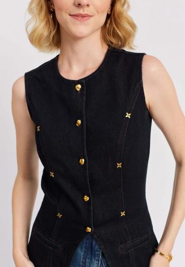 Джинсовая жилетка