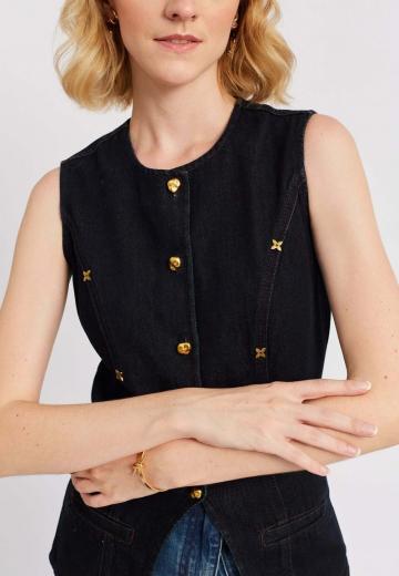 Джинсовая жилетка