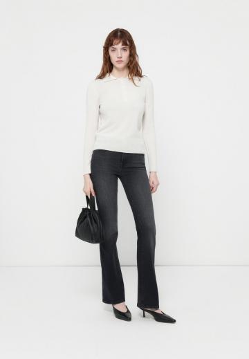 Пуловер с воротником поло