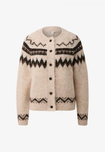 Жаккардовая вязаная кофта